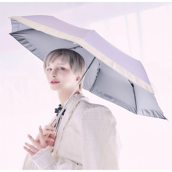 遮夏クール晴雨兼用傘 マットの日傘 ラベンダー