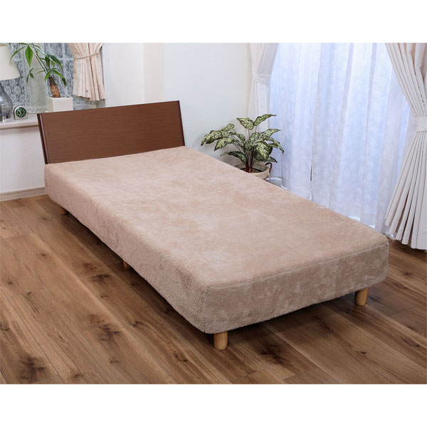 グーンと伸びてぴったりあったかボックスシーツ　ブラウン
