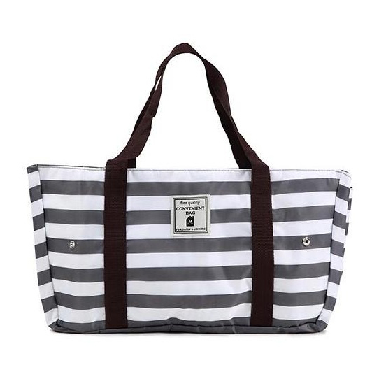 トート・デ・クール 保冷レジカゴバッグ グレーボーダー