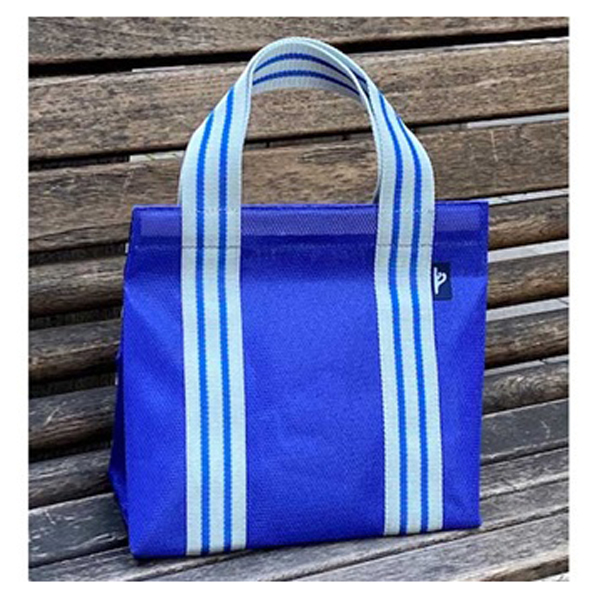 メッシュバッグ　ブルー