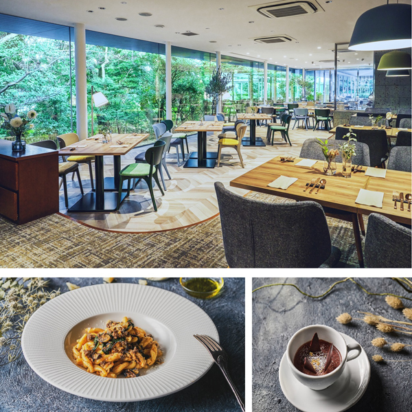 ホテル雅叙園東京　「カノビアーノ カフェ」　パスタセット＆ドルチェ＋百段階段企画展入場券またはワンドリンク　2名様