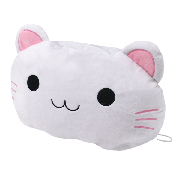 ねこ顔ティッシュカバー　白ねこ
