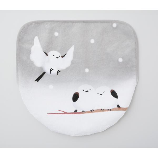 かわいい　シマエナガのトイレふたカバー