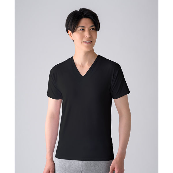 ReD バイタルテック　肩・腰コリ改善インナーシリーズ　Vネックインナー　ブラック　Lサイズ